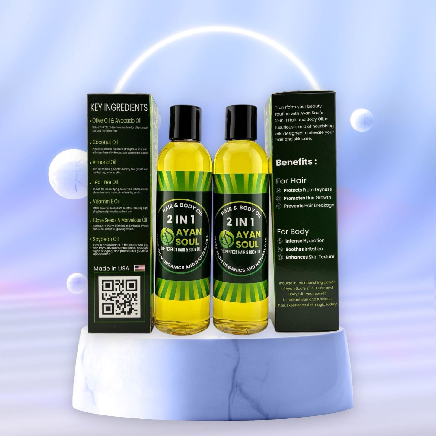 Ayan Soul 2-in-1 Hair & Body Oil